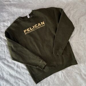 Pelican Brewing Company Sweatshirt, size XL, Army Green